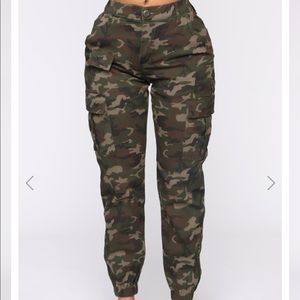 Fashion Nova Cadet Kylie Camp Camo Pants
